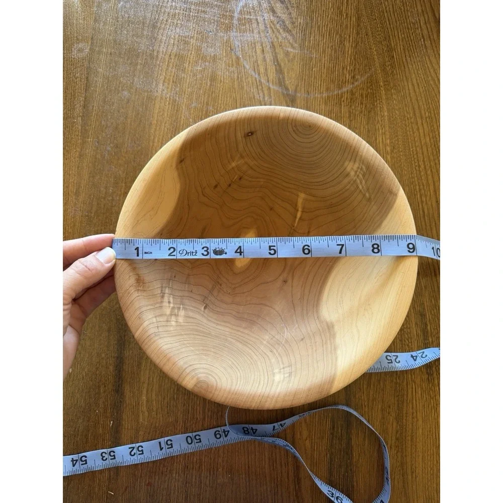 Vintage 1998  Hand-Turned Cedar Wood Bowl by Al Snell - 9